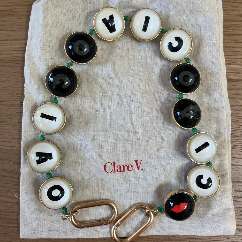 Clare V Black and White Bag Strap